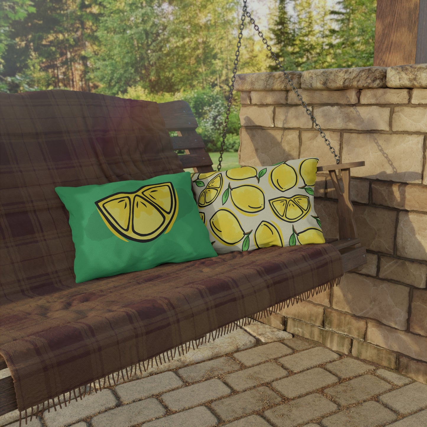 Lemon Squeezy Accent Outdoor Pillow