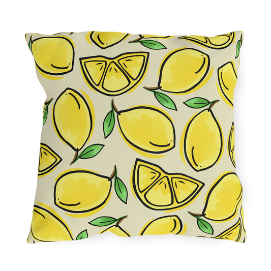 Lemon Squeezy Outdoor Pillow