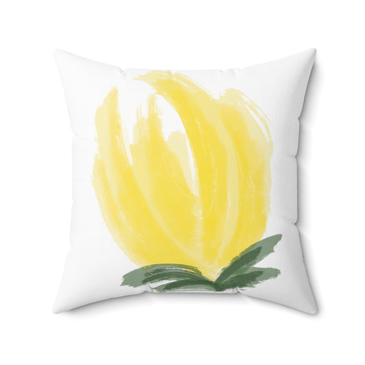 Totally Blossom (YELLOW) Spun Polyester Pillow